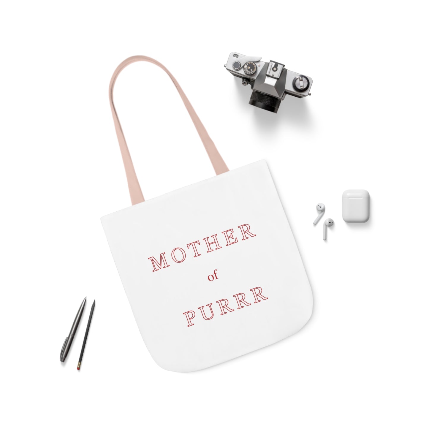 Mother of Purrr - Polyester Canvas Tote Bag (AOP)
