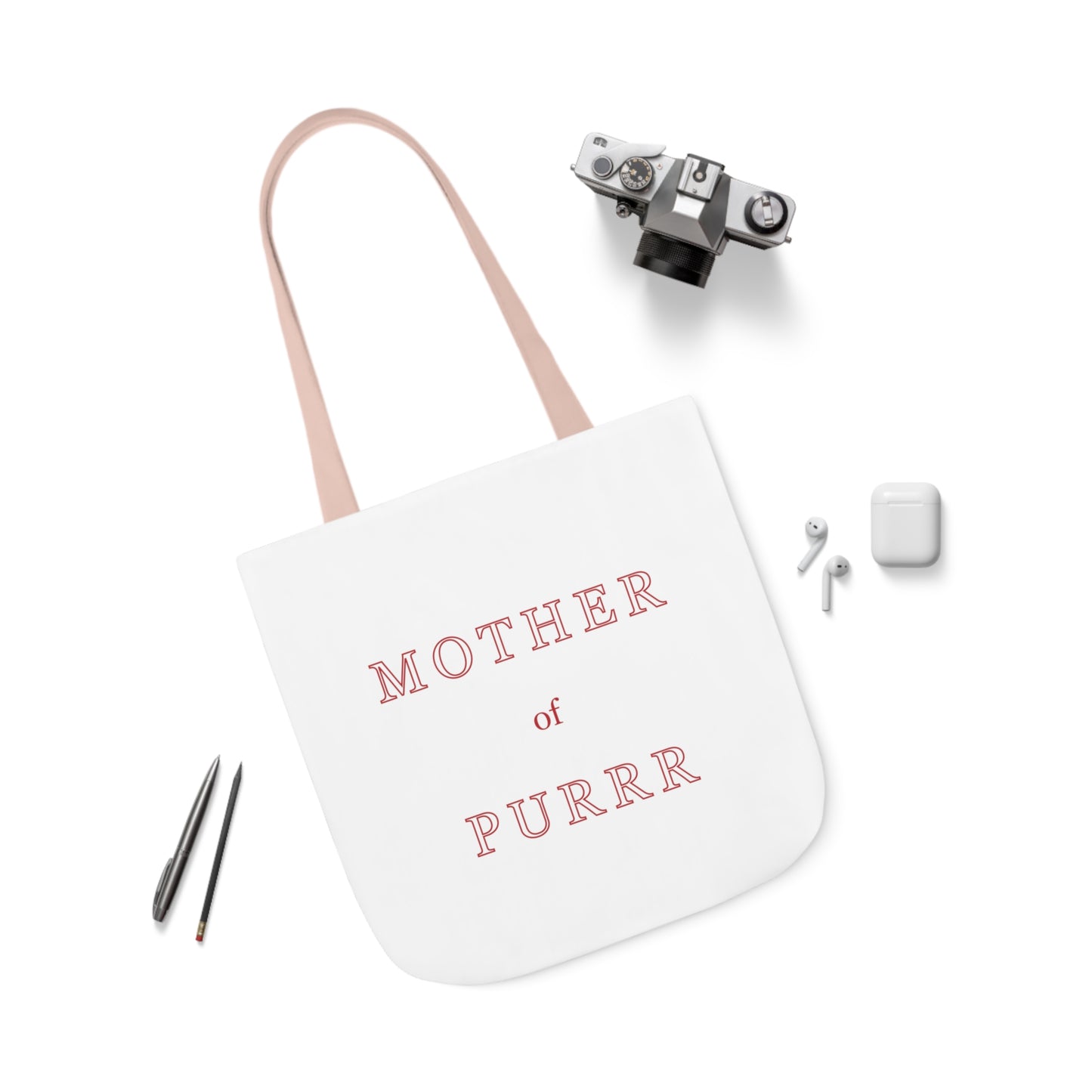 Mother of Purrr - Polyester Canvas Tote Bag (AOP)
