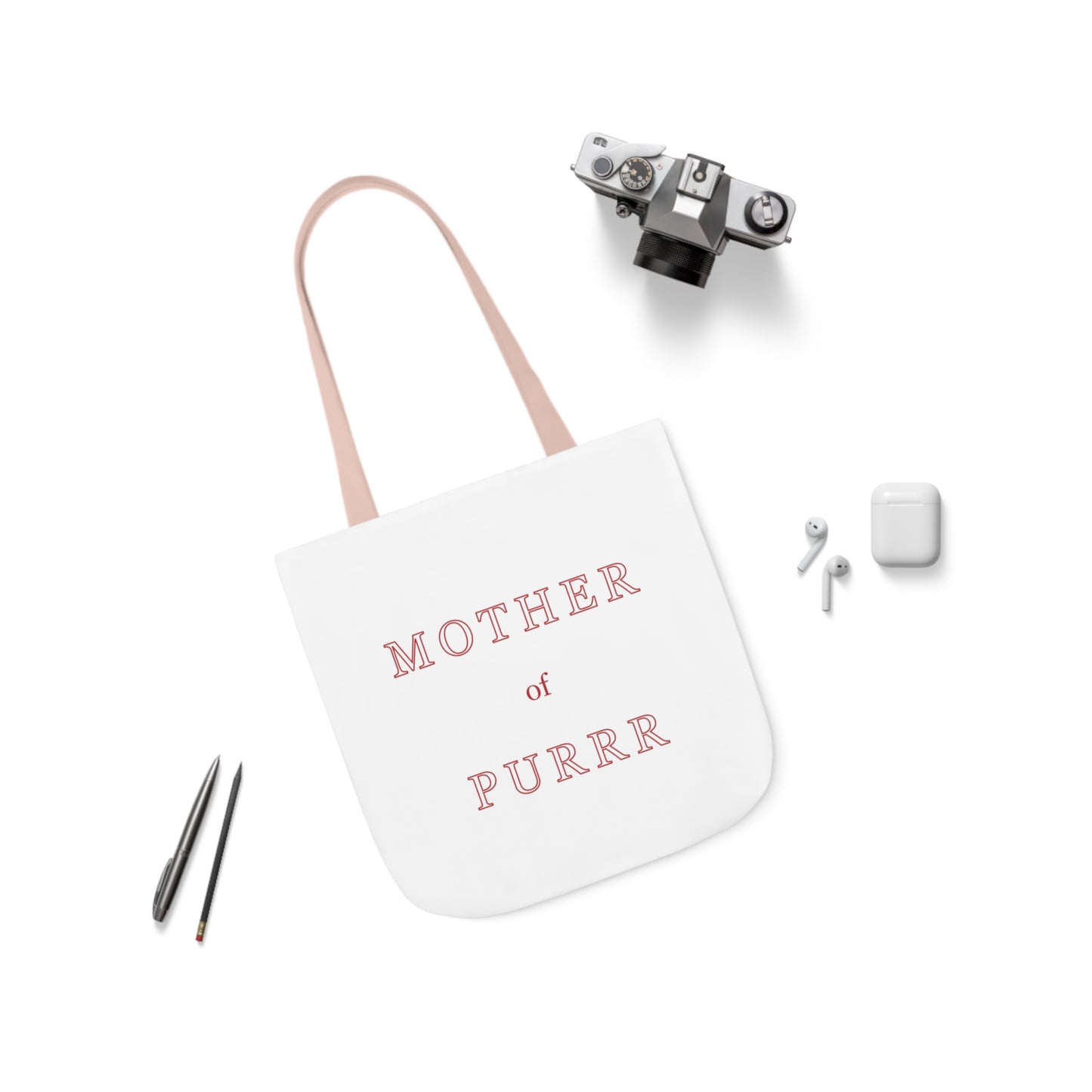 Mother of Purrr - Polyester Canvas Tote Bag (AOP)