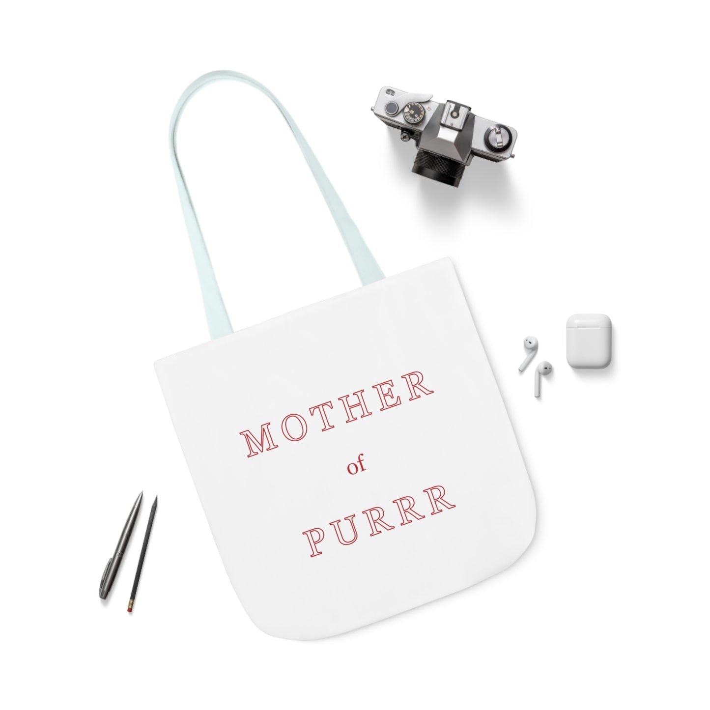 Mother of Purrr - Polyester Canvas Tote Bag (AOP)