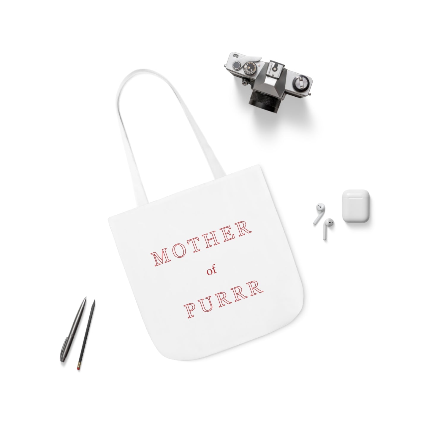 Mother of Purrr - Polyester Canvas Tote Bag (AOP)