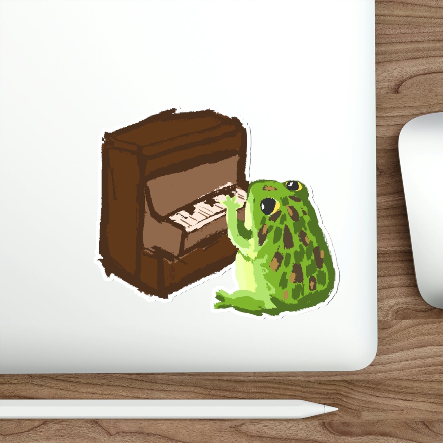 Piano Frog Sticker