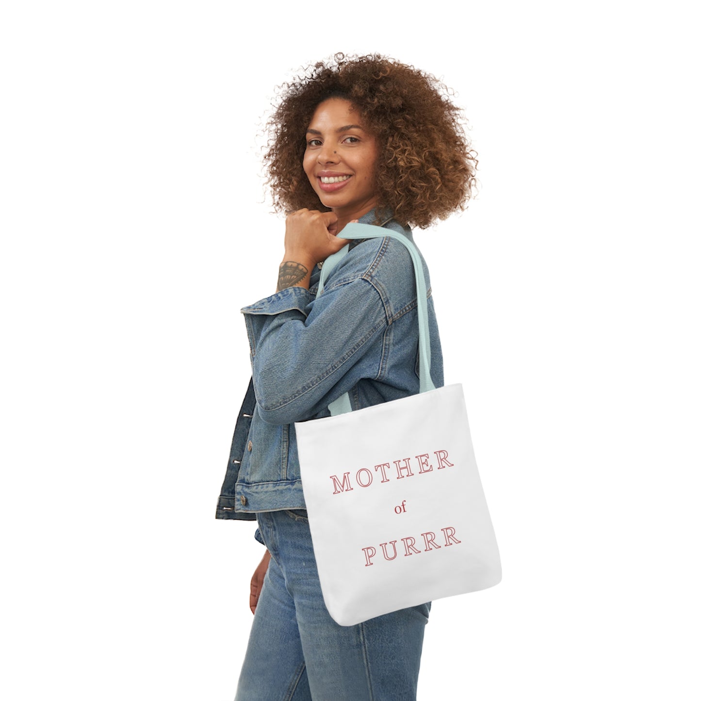 Mother of Purrr - Polyester Canvas Tote Bag (AOP)