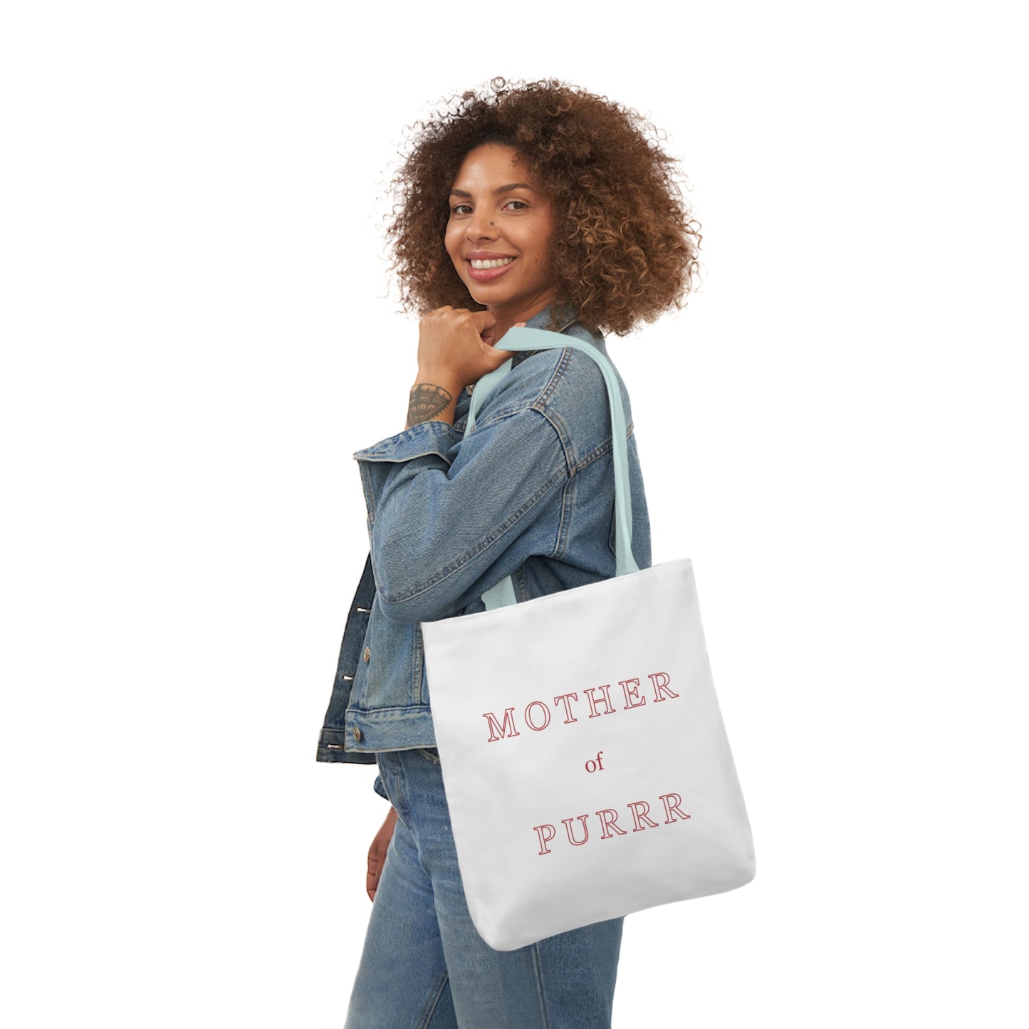 Mother of Purrr - Polyester Canvas Tote Bag (AOP)