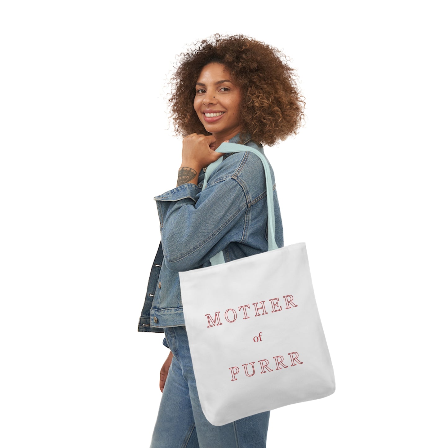 Mother of Purrr - Polyester Canvas Tote Bag (AOP)