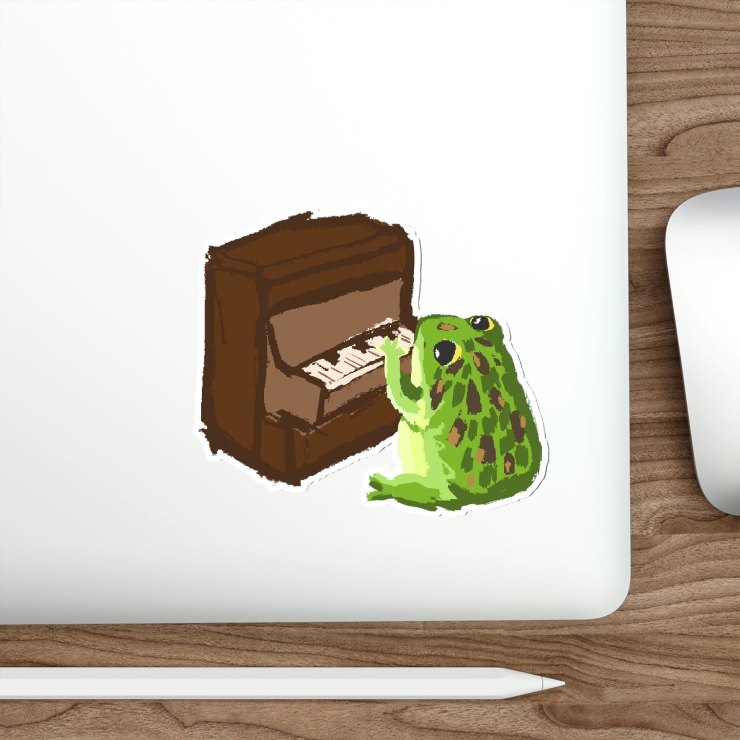 Piano Frog Sticker