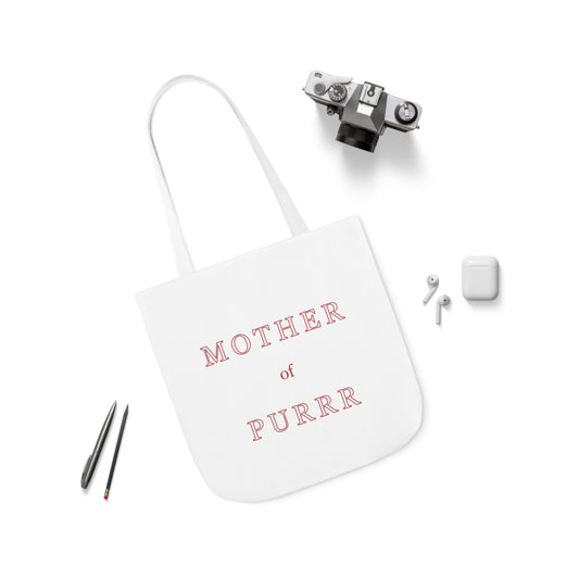 Mother of Purrr - Polyester Canvas Tote Bag (AOP)