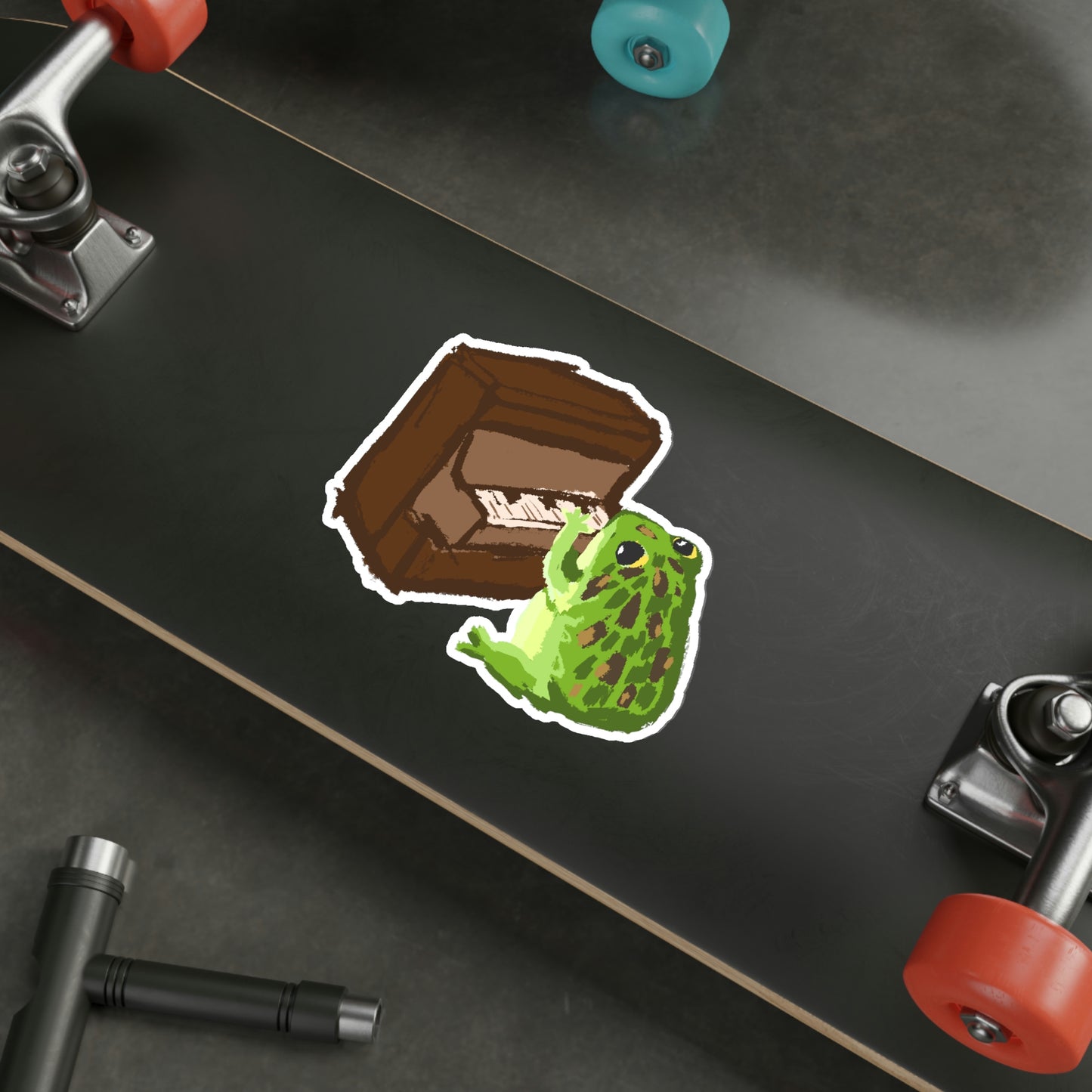 Piano Frog Sticker